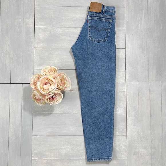 Vintage Levi’s 550 High Rise Tapered Jeans Made in USA Stonewashed Acid Wash - Picture 13 of 17